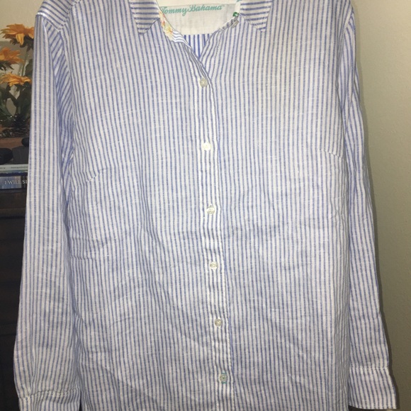 Tommy Bahama Crystalline Waters Linen Shirt - Picture 9 of 10